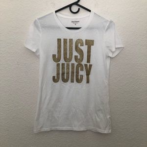 Juicy Couture Classic Graphic Just Juicy Glitter T-Shirt